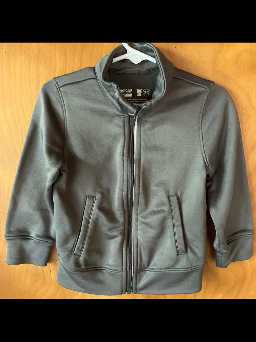 Primary Kids Gray Full Zip Athletic Jacket Size 2-3T